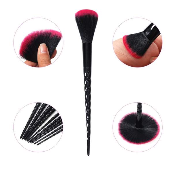 10 pcs Unicorn Handle Brush Set