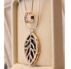 Image of Double Layer Leaf Pendant Necklace