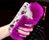 Image of Luxury Rabbit Fur With Fox Head Phone Case