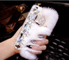 Image of Luxury Rabbit Fur With Fox Head Phone Case