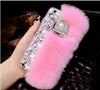 Image of Luxury Rabbit Fur With Fox Head Phone Case