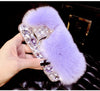 Image of Luxury Rabbit Fur With Fox Head Phone Case