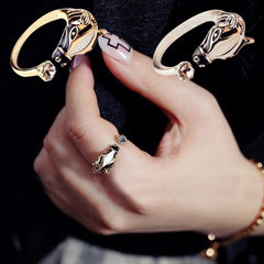 Fashion Zebra Head Adjustable Ring