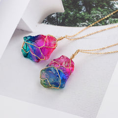 Rainbow Natural Stone Necklace