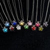 Image of Birthstone Crystal Paw Necklace