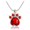 Image of Birthstone Crystal Paw Necklace