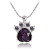 Image of Birthstone Crystal Paw Necklace