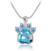 Image of Birthstone Crystal Paw Necklace