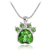 Image of Birthstone Crystal Paw Necklace