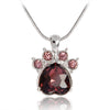 Image of Birthstone Crystal Paw Necklace