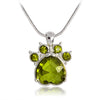 Image of Birthstone Crystal Paw Necklace