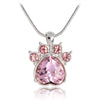 Image of Birthstone Crystal Paw Necklace