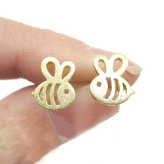 Honey Bumble Bee Stud Earrings