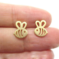 Honey Bumble Bee Stud Earrings